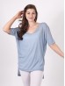 Breathable V Neck High-Low Short Sleeved Loose Top